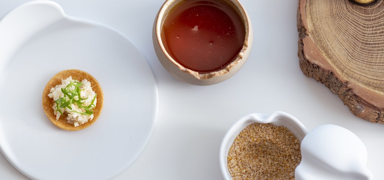 Trilogie de bouchées sur un produit de saison